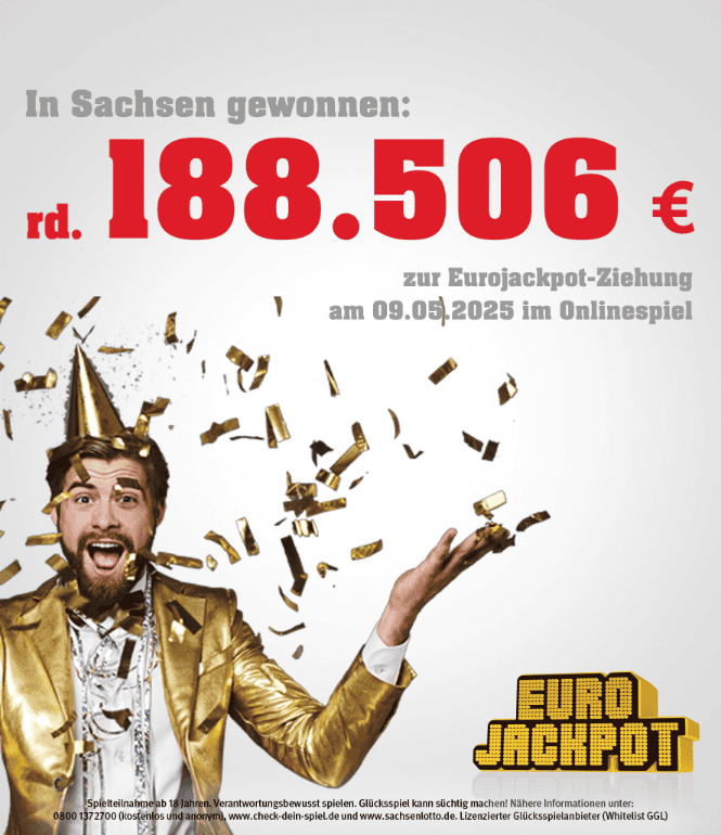Bild zu Sonniger Eurojackpot-Gewinn: 188.506,80 Euro für Online-Spieler aus Sachsen