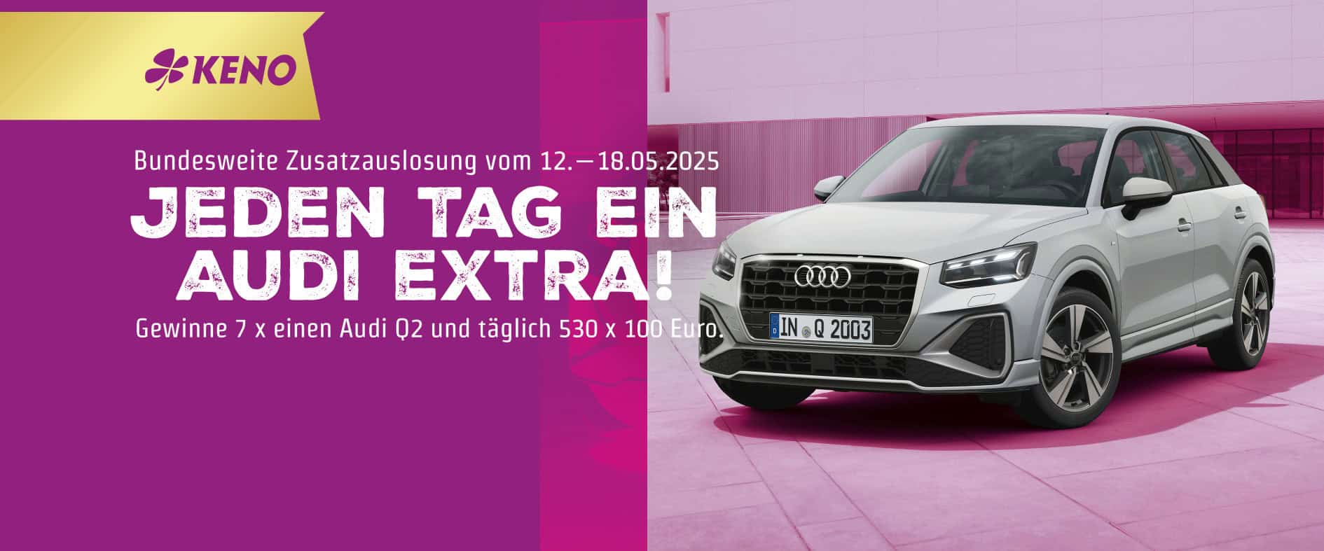 Foto zu KENO Zusatzauslosung: Jeden Tag ein Audi extra!