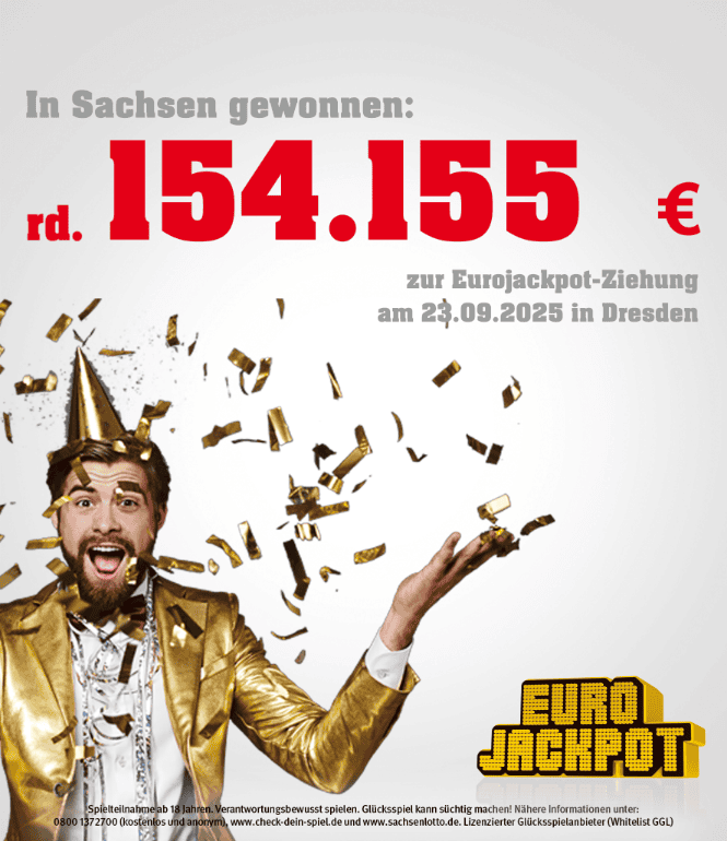 Eurojackpot: Über 142 Millionen Euro in Deutschland gewonnen – 154.155 Euro in Dresden