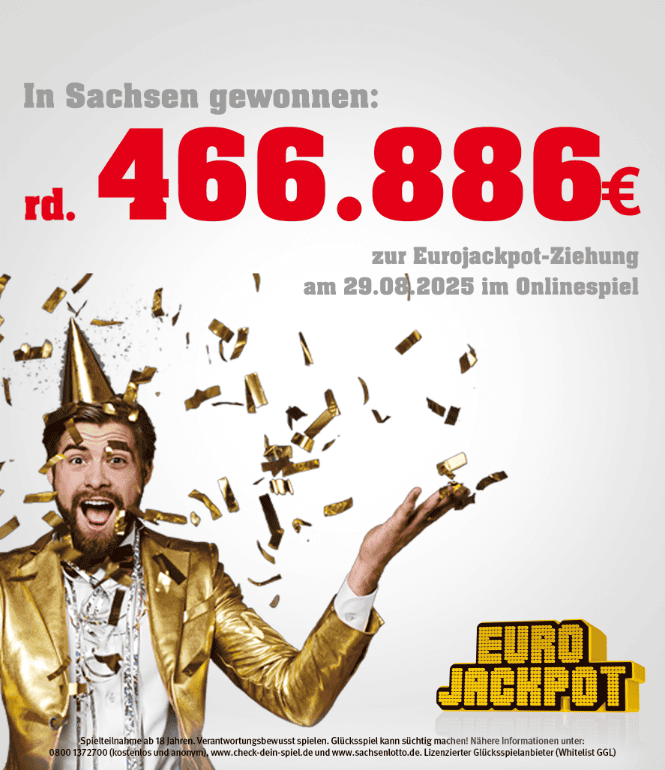 Eurojackpot Gewinner Sachsen: 446.886 € online gewonnen