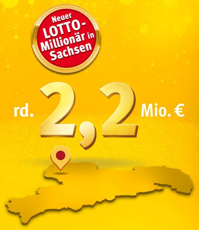 Foto zu Fünfter SACHSENLOTTO-Millionär: 2.234.308,50 Euro für den „Sechser im LOTTO“