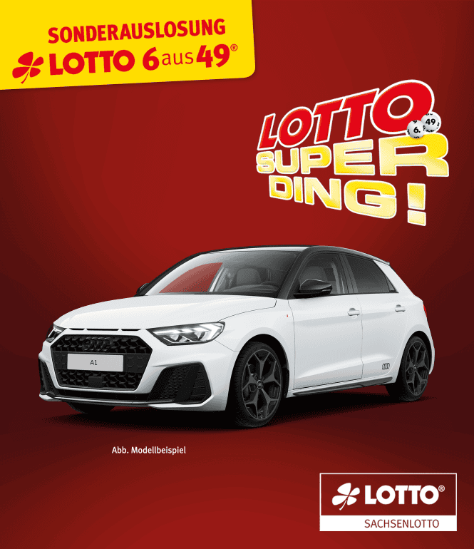 LOTTO-Sonderauslosung mit Audi A1 als Gewinn bei LOTTO 6aus49 in Sachsen