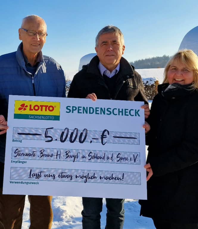 Sternwarte Teleskop dank Sachsenlotto-Möglichmacher
