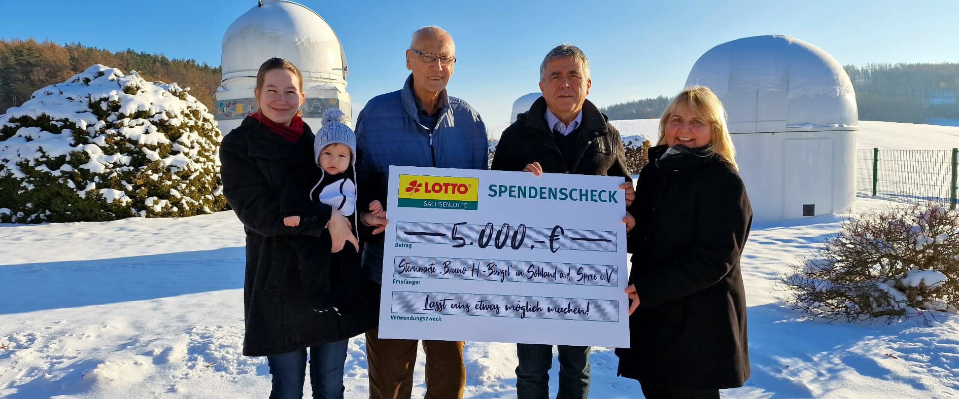 Sternwarte Teleskop dank Sachsenlotto-Möglichmacher