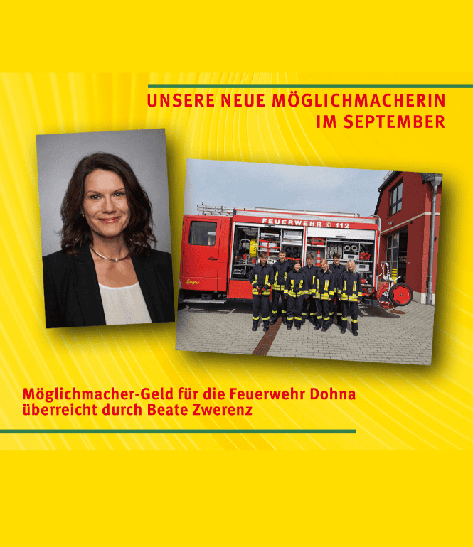 Foto zu Brandheiße Glücksbotschaft für die Feuerwehr Dohna