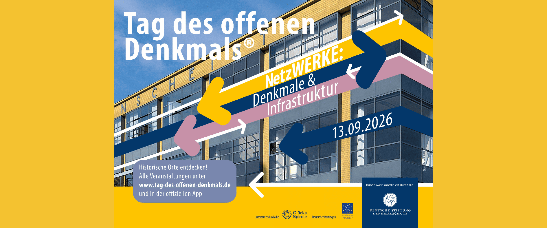 Werbegrafik zum Tag des offenen Denkmals 2026