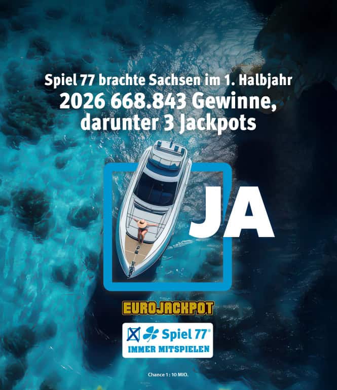 668.843 Gewinne im ersten Halbjahr 2026 bei der Zusatzlotterie Spiel 77