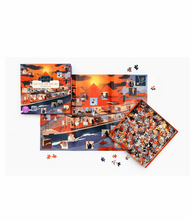 Foto zu Je ein Rätsel-Puzzle „Die Welt von A. C.: Tod auf dem Nil“
