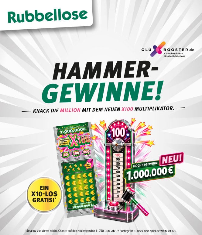Grafik zum X100-Rubbellos