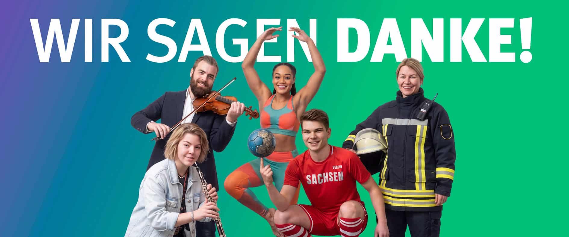 Vereinstausender von Sachsenlotto "Wir sagen Danke!"