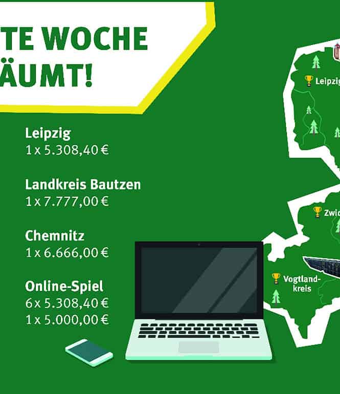 Sachsenlotto Gewinnerkarte der letzten Woche
