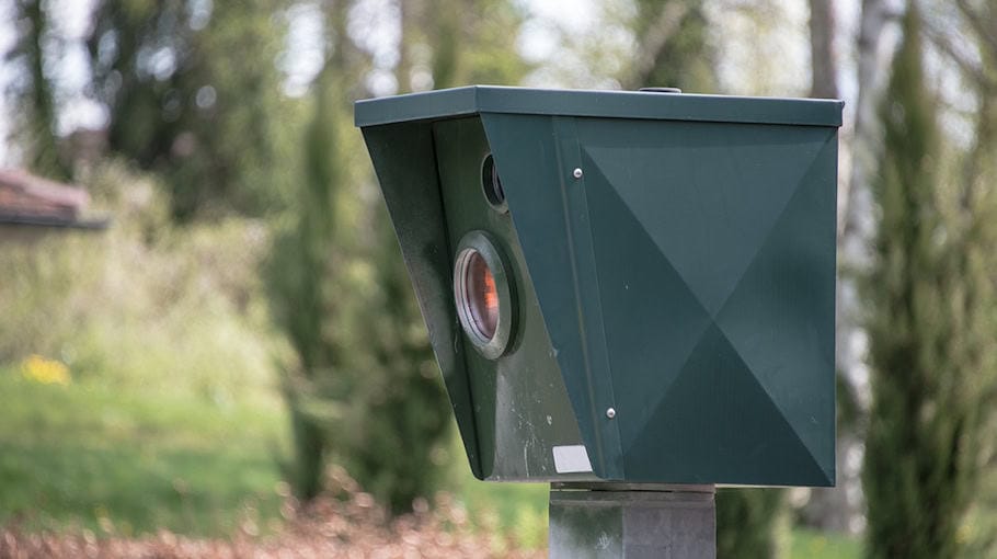 Geschwindigkeitskontrolle auf der Warthaer Straße in Steinitz