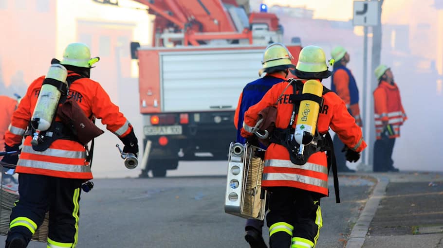 Feuer in Werkstatt in Markkleeberg