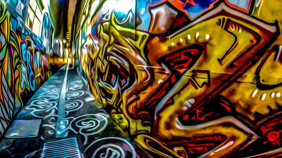 Graffiti im Leipziger Stadtzentrum zum Nahostkonflikt