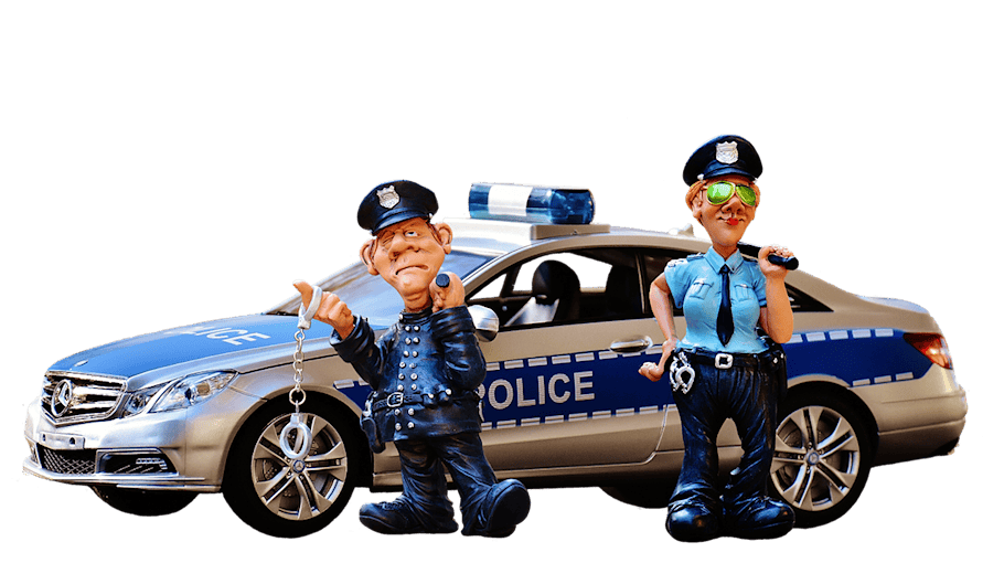 Polizeikontrolle auf der Autobahn A4 in Nieder Seifersdorf