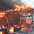 Brand in Niederoderwitz: Schuppen in Flammen