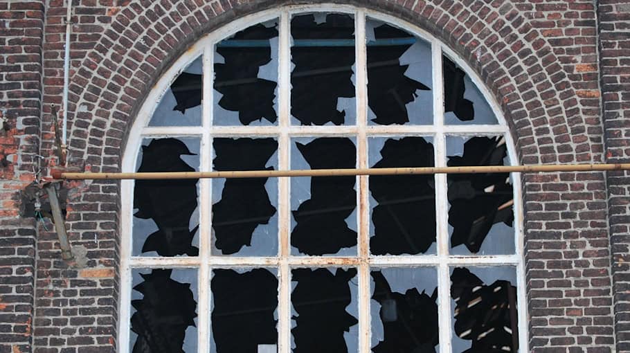 Vandalismus an einem Haus in Glauchau