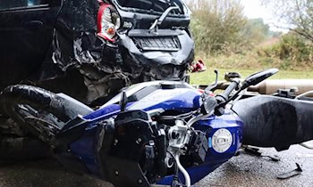 Schwerer Motorradunfall am Trinitatisplatz in Dresden