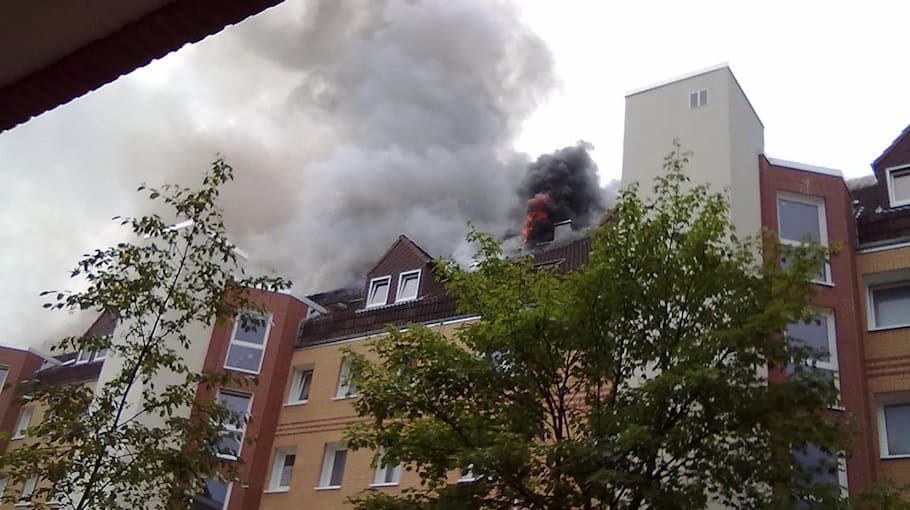 Leichter Wohnungsbrand an der Hubertusstraße