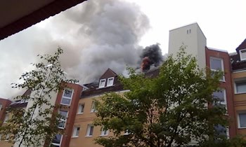 Leichter Wohnungsbrand an der Hubertusstraße