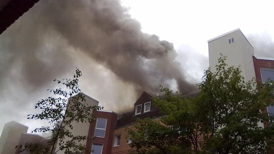 Rettungseinsatz wegen Brand auf der Bahnhofstraße