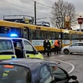 BMW-Unfall auf der Hoyerswerdaer Straße in Bernsdorf