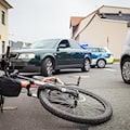 Schwerer Fahrradunfall bei Abbiegen in Sachsenstraße