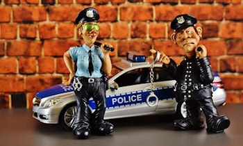 Polizeikontrolle auf der S 126 nahe Weißwasser