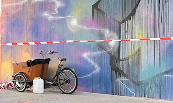 Lastenradfahrer verliert Kontrolle auf Schloßplatz