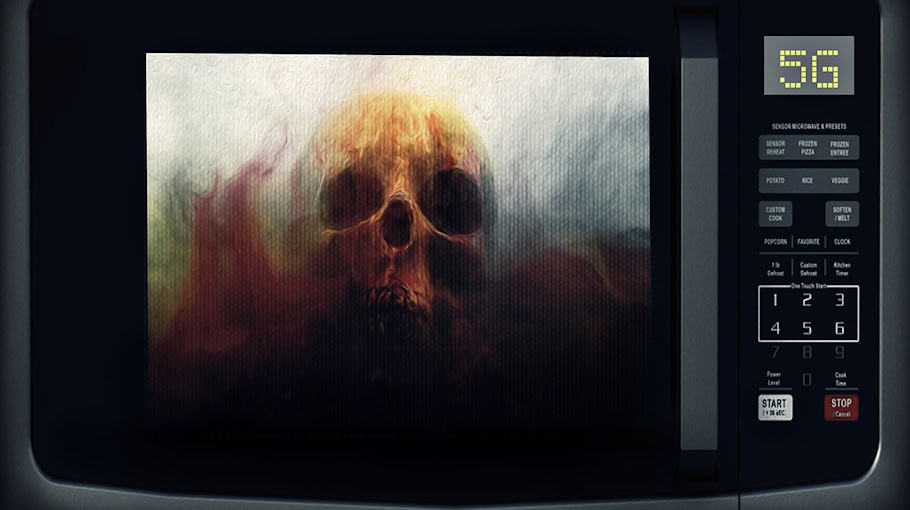 Mikrowellenbrand in Mehrfamilienhaus in Helbersdorf