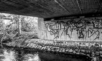 Linksmotivierter Schriftzug an Parteibüro in Mittweida