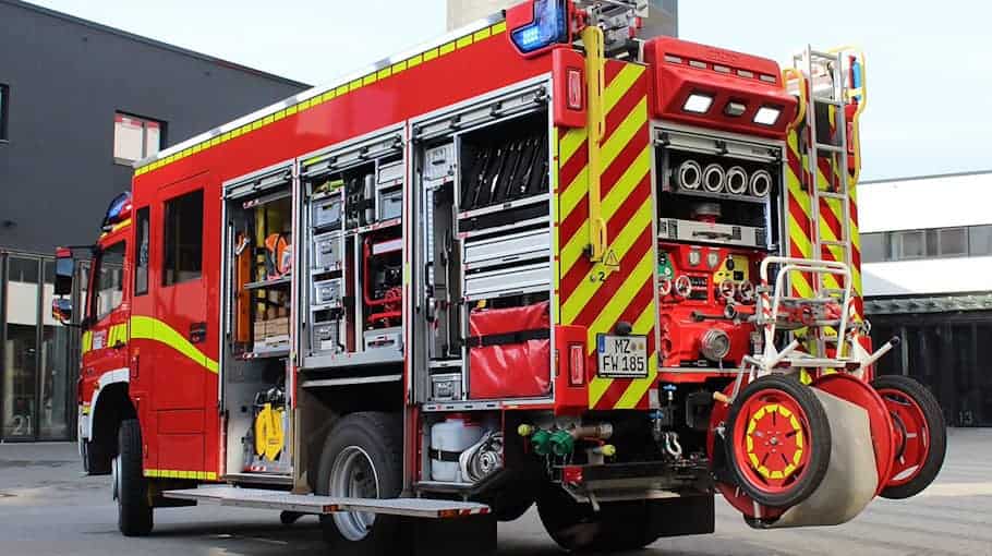 Gardinenbrand in Grundschule in Chemnitz