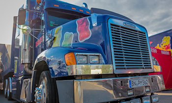 Transporter prallt gegen Leitplanke auf B 174