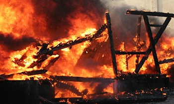 Brand in leerstehendem Fabrikgebäude in Borna