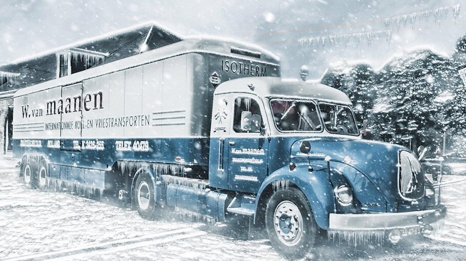 Sattelzug prallt bei Winterglätte auf A17 in Leitplanke