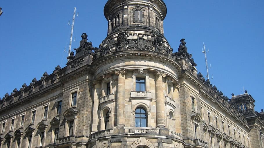 Mobile Polizeiwache am Markt in Strehla