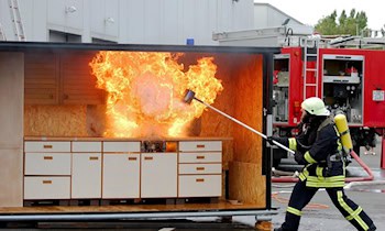 Brand in Hochhaus in Leipzig