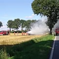 Großbrand auf Transportgelände in Mügeln
